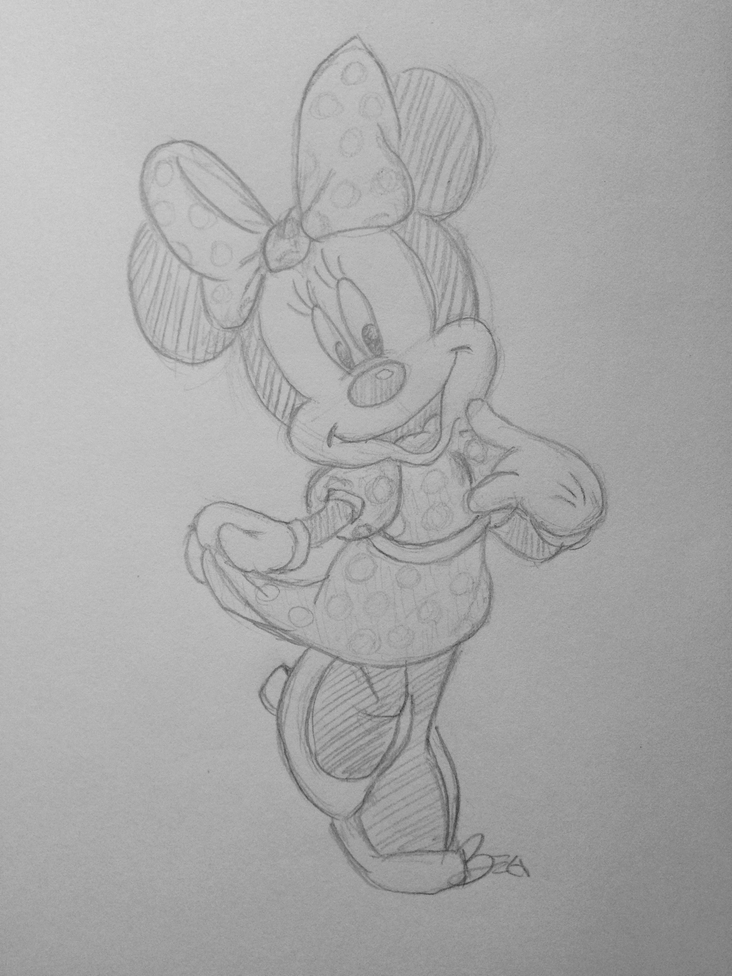 Minnie Mouse Sketch at PaintingValley.com | Explore collection of ...