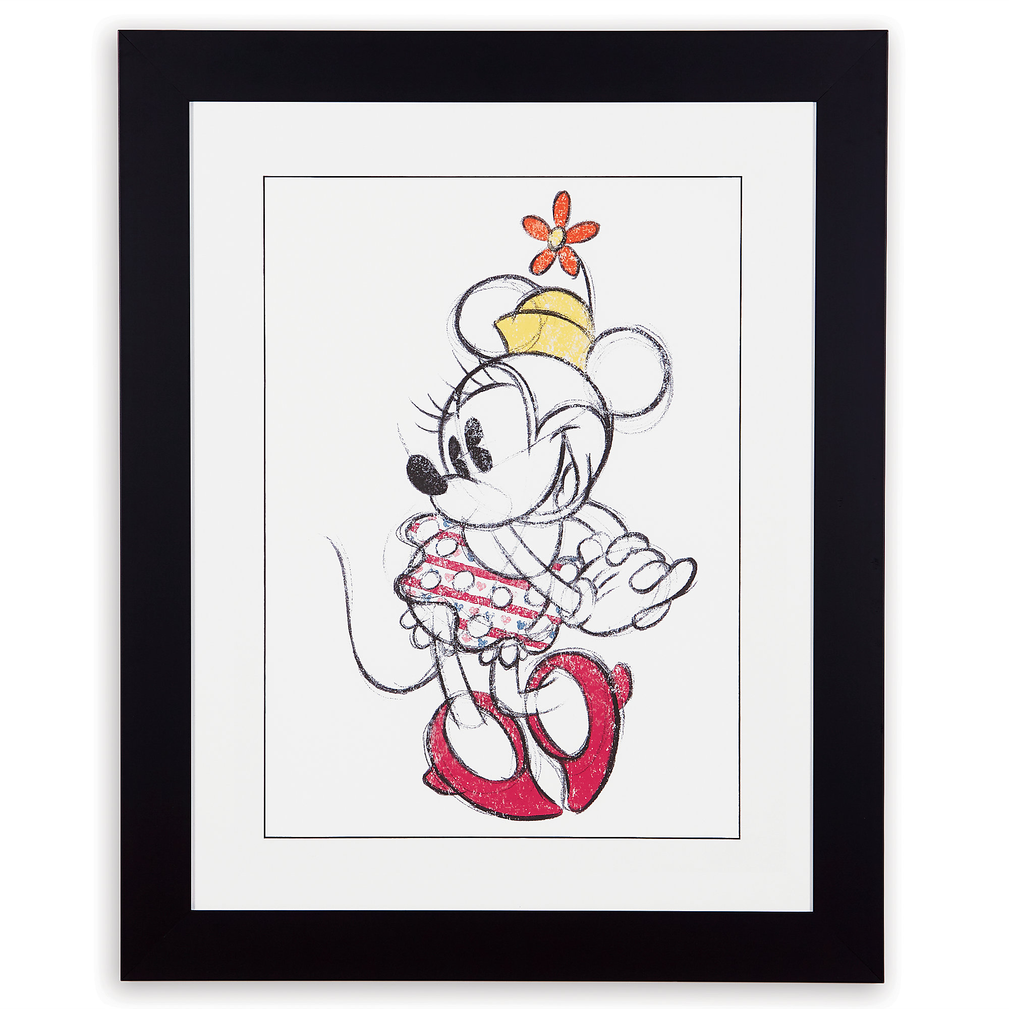 2000x2000 Minnie Mouse Sketch Framed On Archival Paper By Ethan Allen - Minnie Mouse Sketch