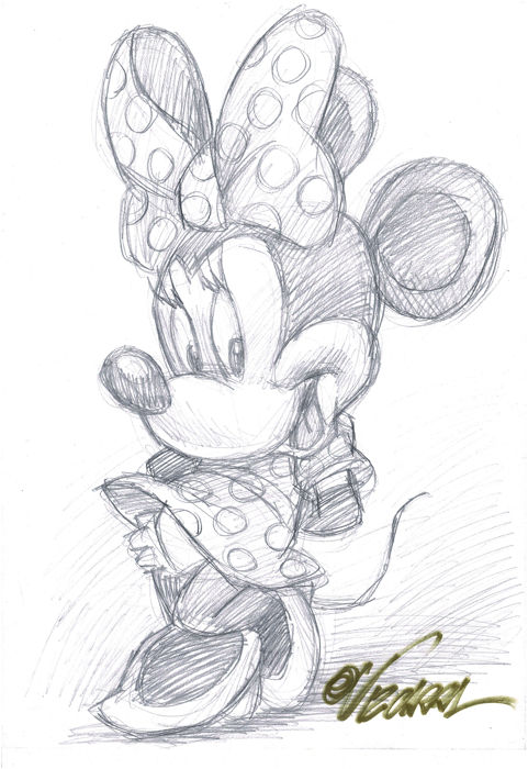 Minnie Mouse Sketch at PaintingValley.com | Explore collection of ...