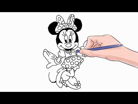 480x360 How To Draw Minnie Mouse Easy Step By Step - Minnie Mouse Sketch Step By Step