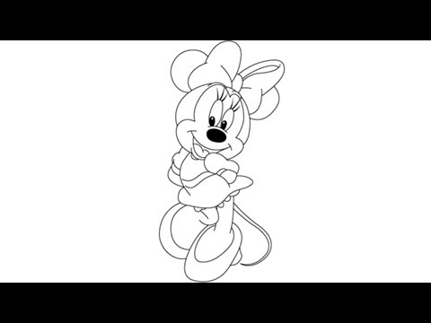 480x360 How To Draw Minnie Mouse - Minnie Mouse Sketch Step By Step