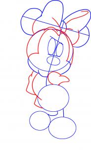 184x302 How To Draw How To Draw Minnie Mouse - Minnie Mouse Sketch Step By Step