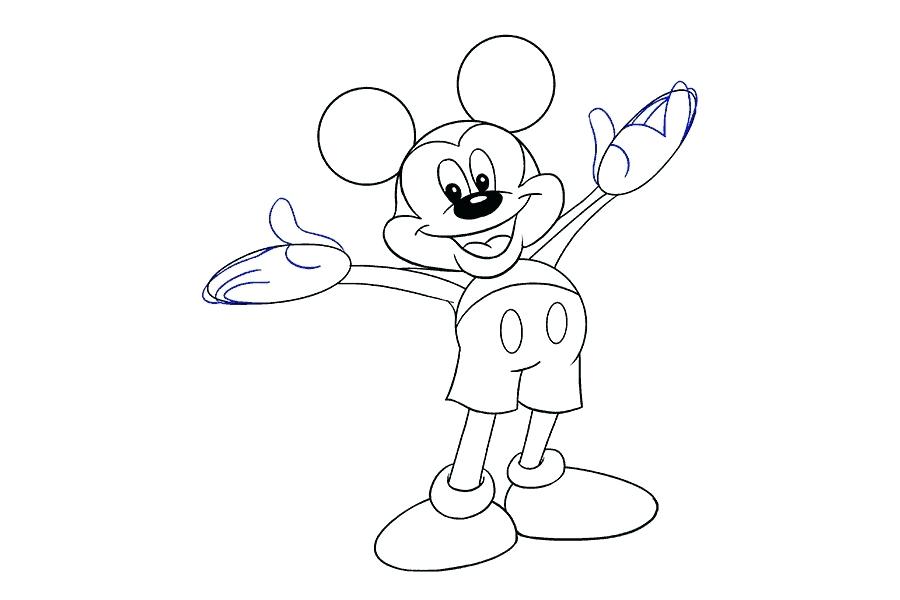 900x600 Minnie Mouse Drawing Step By Step Mickey Mouse Mouse Drawing - Minnie Mouse Sketch Step By Step