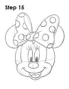 236x305 Draw Pattern - Minnie Mouse Sketch Step By Step