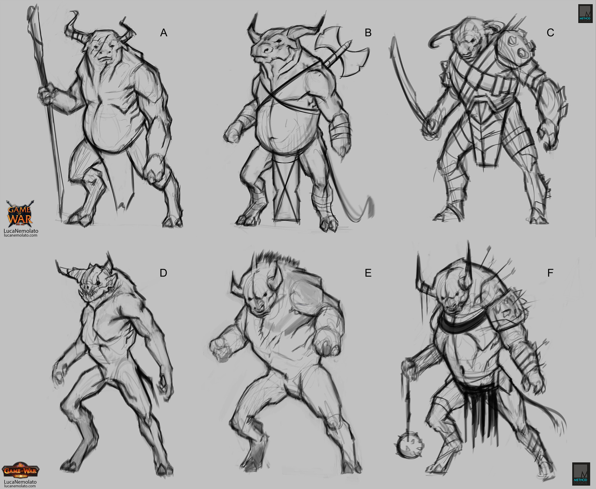 1920x1573 Artstation - Minotaur Sketch