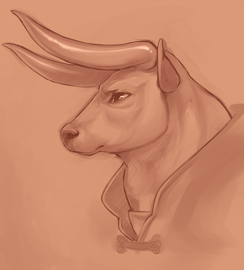 840x927 Minotaur Sketch Weasyl - Minotaur Sketch