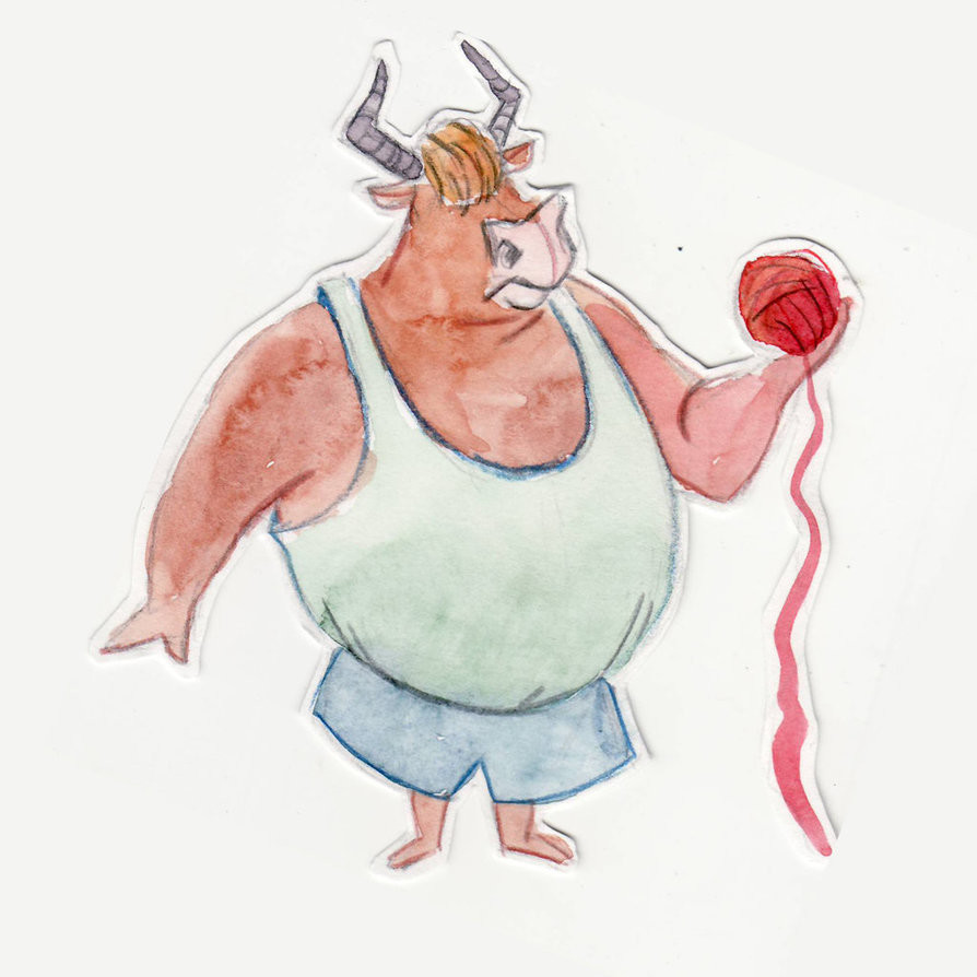 894x894 Denis Titov - Minotaur Sketch