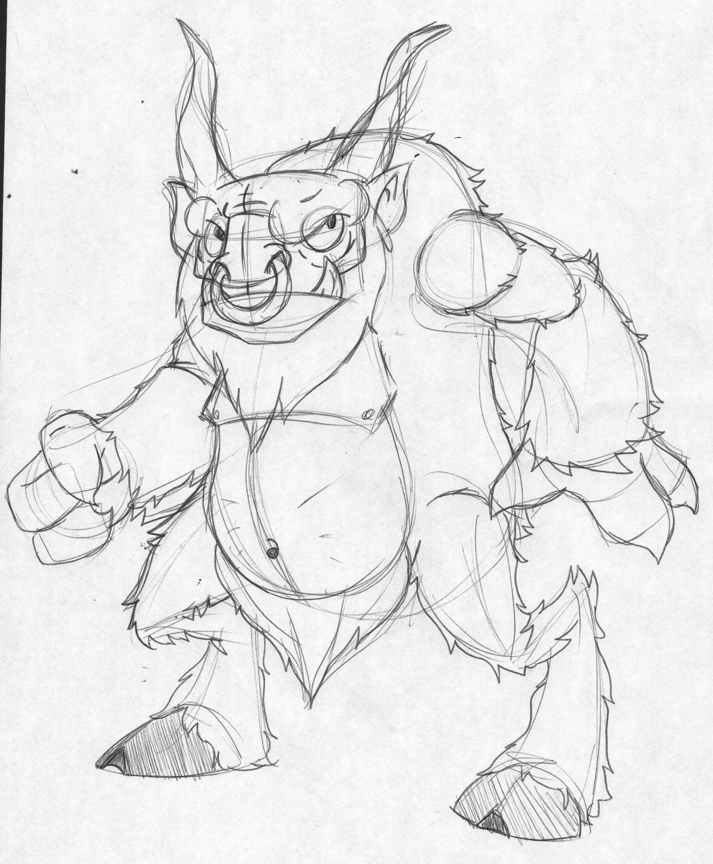 2464x2983 Minotaur Paige Connelly Illustration - Minotaur Sketch