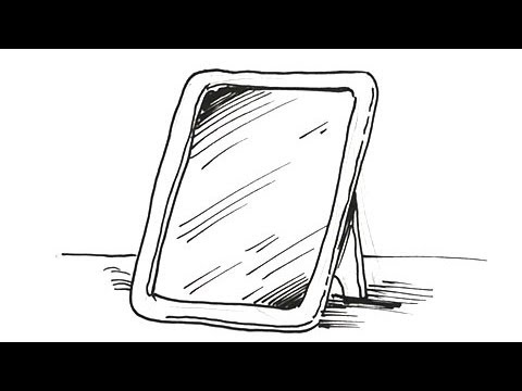 480x360 How To Draw A Mirror Real Easy - Mirror Reflection Sketch