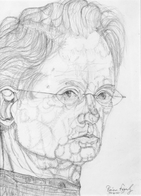 450x624 Reflection Self Portrait In A Mirror I Brian Fogarty - Mirror Reflection Sketch