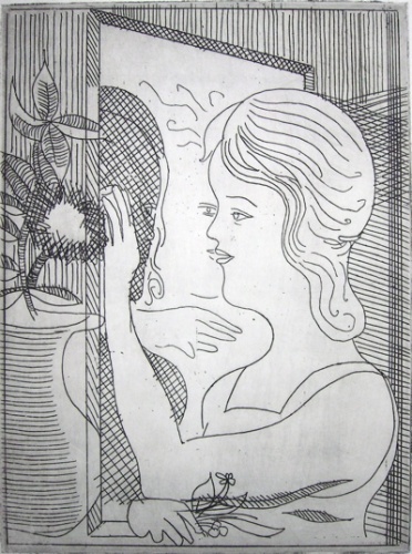 372x500 The Mirror (Reflection) - Mirror Reflection Sketch