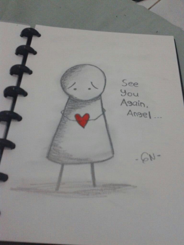 768x1024 Missing You Is My Daily Activity, Angel - Miss You Sketch