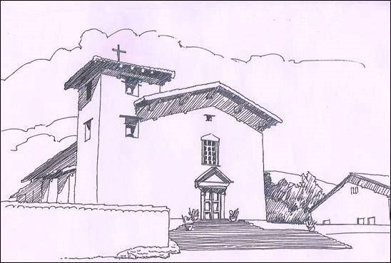 548x369 Mission San Jose Coloring Pages Kylah Color - Mission Sketch
