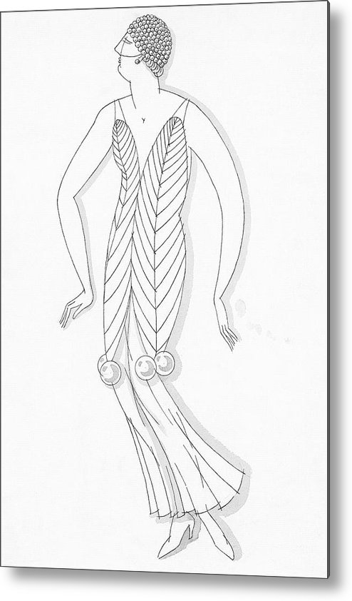 494x842 Sketch Of A Woman Wearing White Mistletoe Costume Metal Print By - Mistletoe Sketch