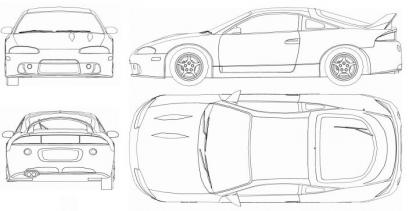 Mitsubishi Eclipse Sketch at PaintingValley.com | Explore collection of ...