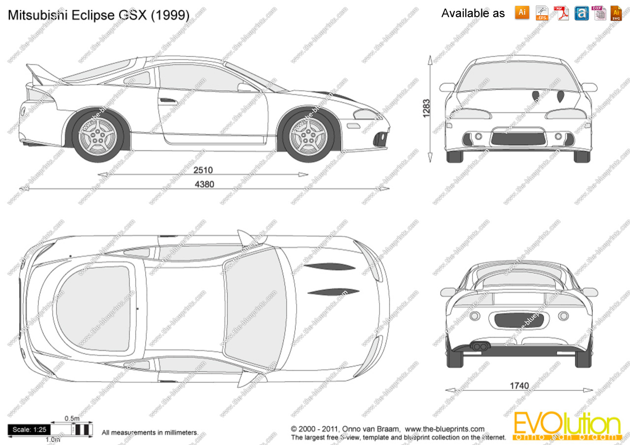 Mitsubishi eclipse рисунок