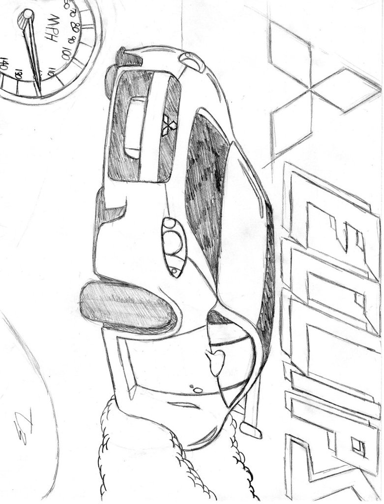 781x1023 Mitsubishi Eclipse By Peppermintbutler21 - Mitsubishi Eclipse Sketch
