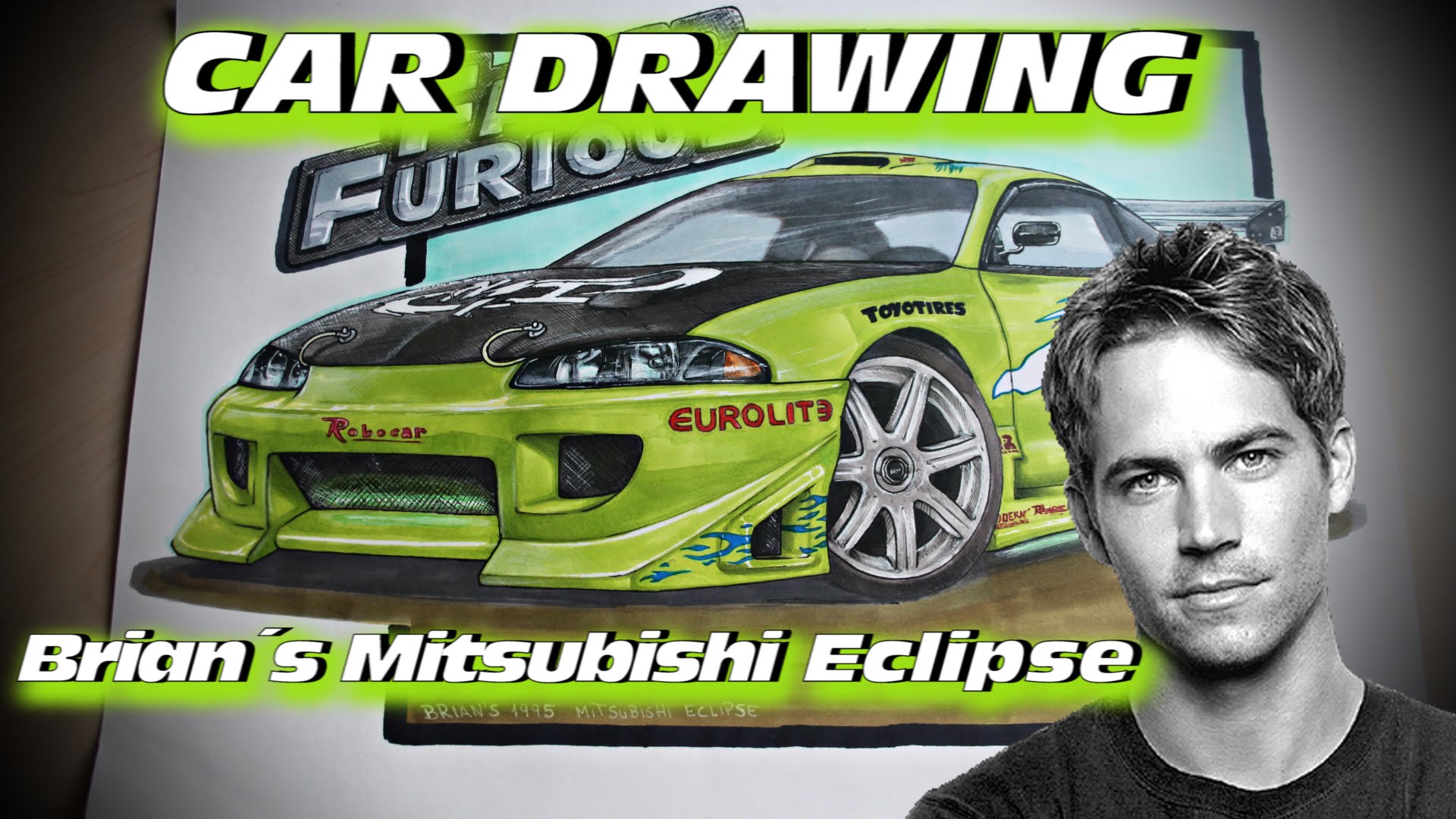 1920x1080 1995 Mitsubishi Eclipse [The Fast And The Furious] Car - Mitsubishi Eclipse Sketch