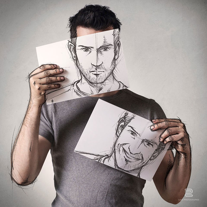 880x880 The Sketches Inside Of Me (Part 2) Bored Panda - Mixed Media Sketch