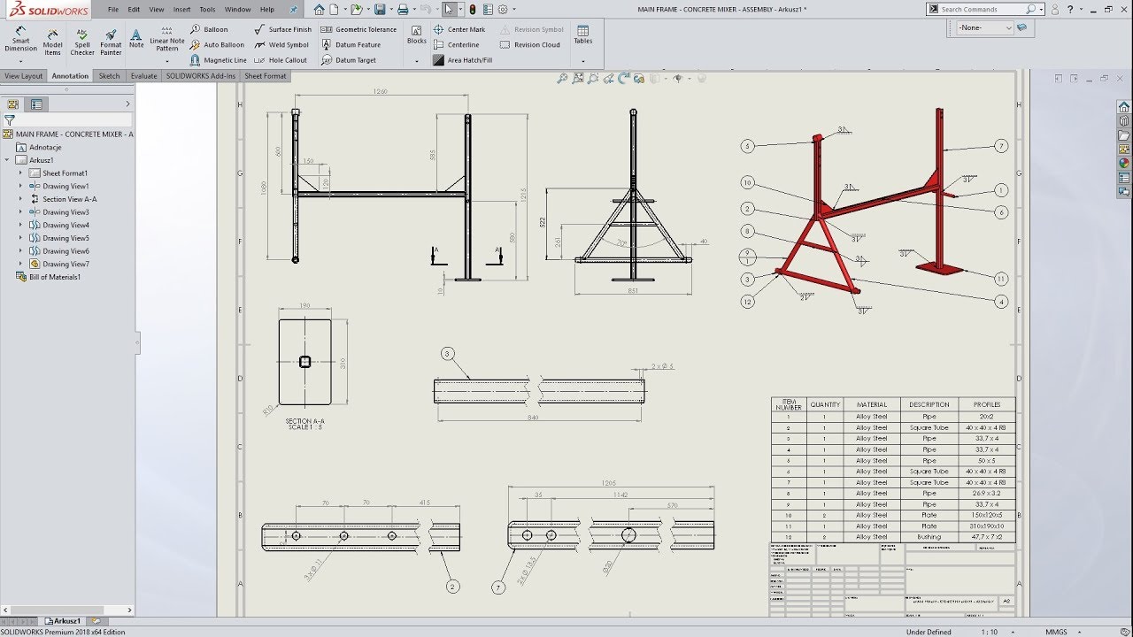 1280x720 Solidworks 2018 - Mixer Sketch