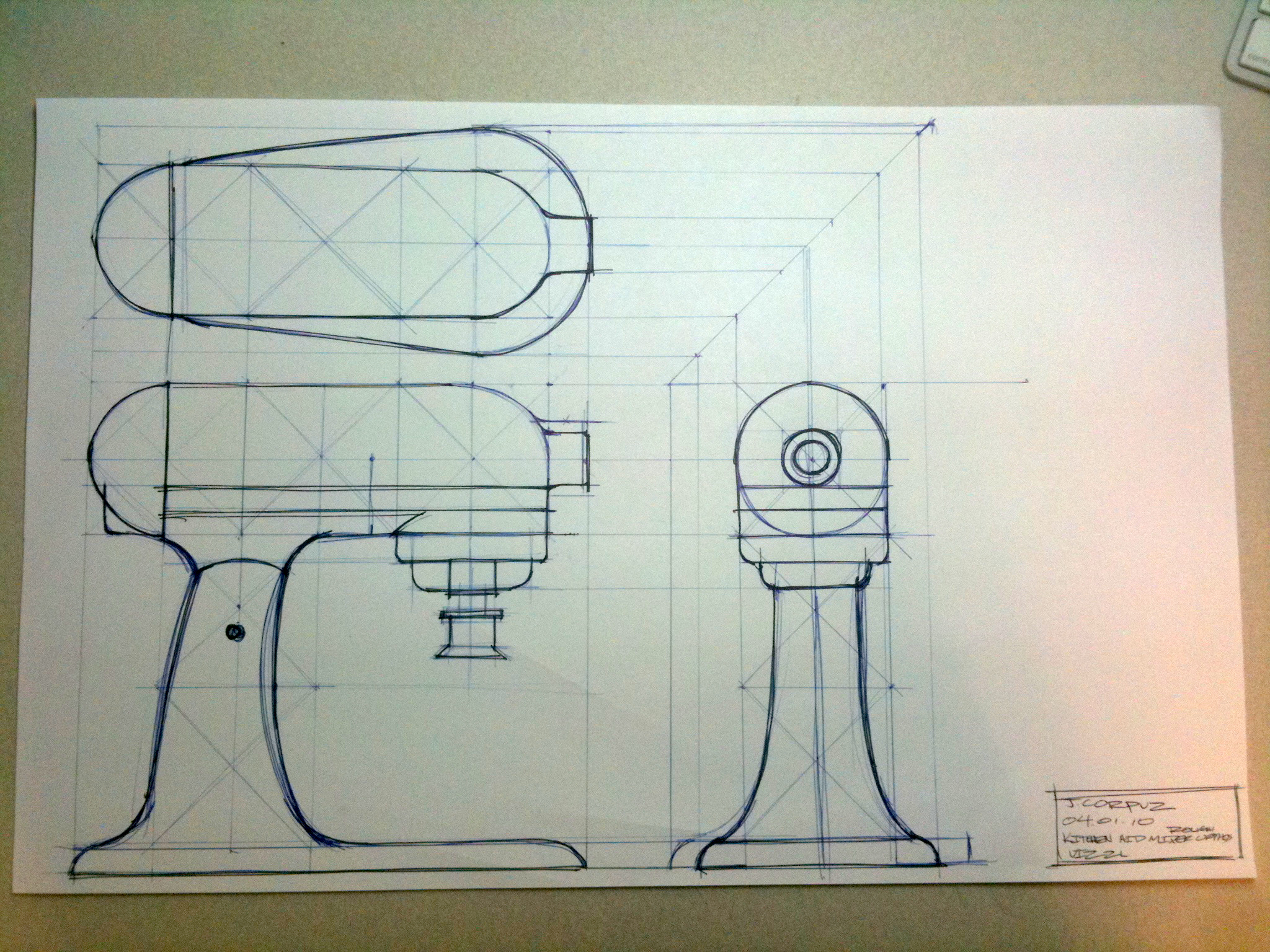 2048x1536 Mixer Sketch Lineweights - Mixer Sketch