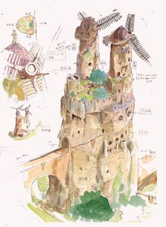 236x322 282 Best Miyazaki Art Watercolor And Sketches Images - Miyazaki Sketches
