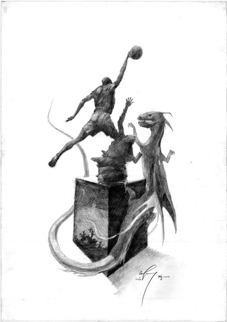 770x1092 Mj Drawing By Bogdan Stetsenko Saatchi Art - Mj Sketch