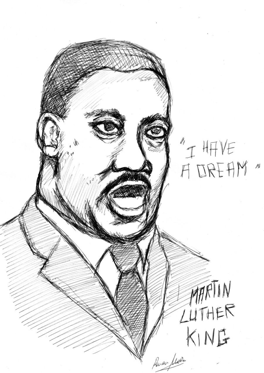 900x1271 Drawing Of Martin Luther King - Mlk Sketch