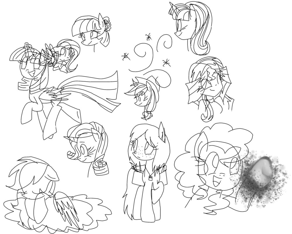 1000x800 Mlp And Eg Sketches By Xsecretgirl - Mlp Sketches