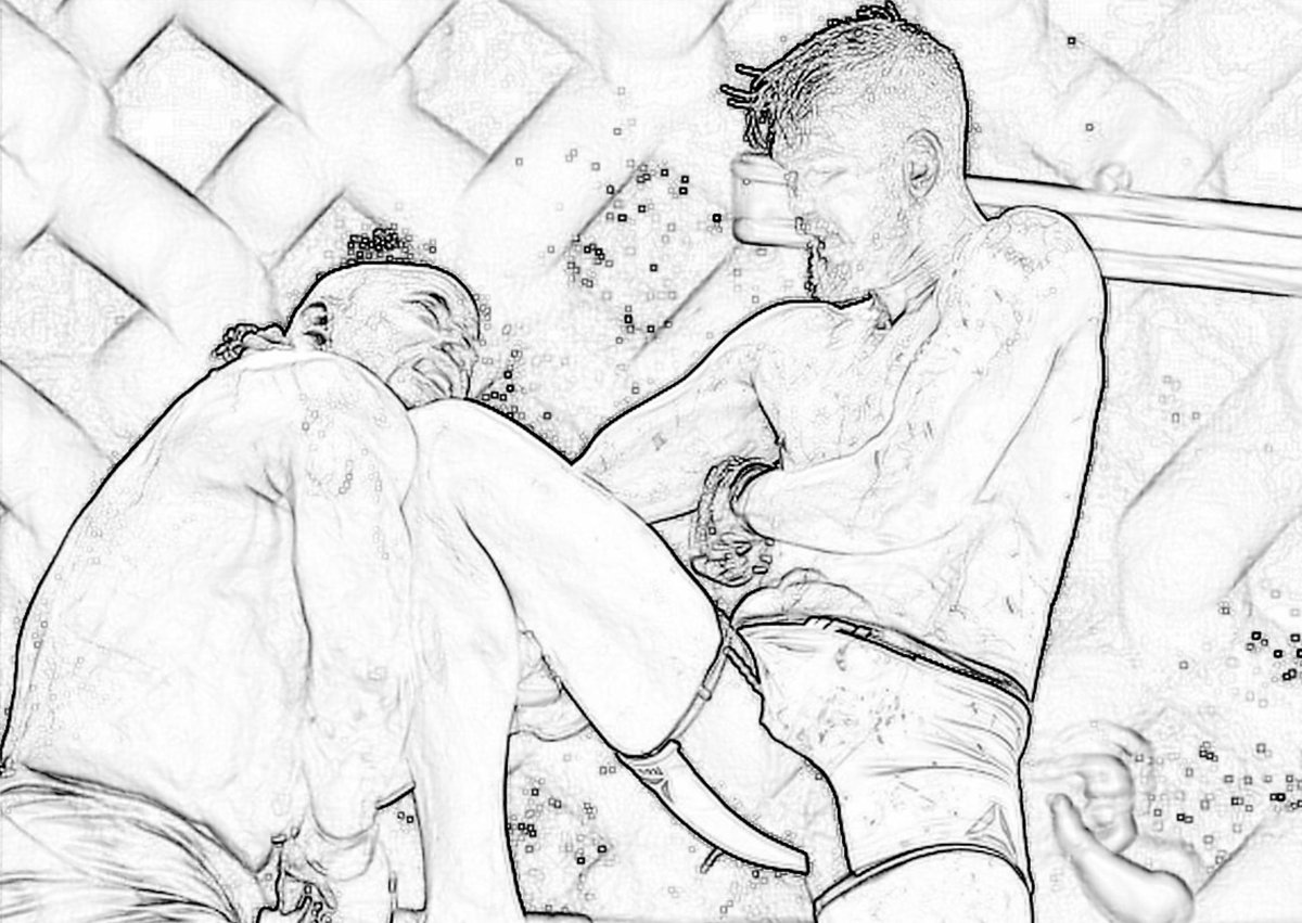 1200x851 Mma Sketch On Twitter Last Night Alexander Gustafsson Landed A - Mma Sketch