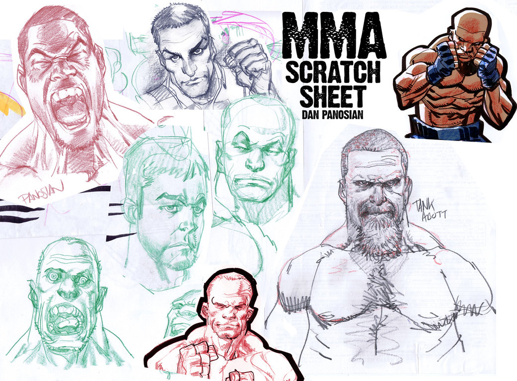 1041x767 Mma Sketches By Urban Barbarian - Mma Sketch