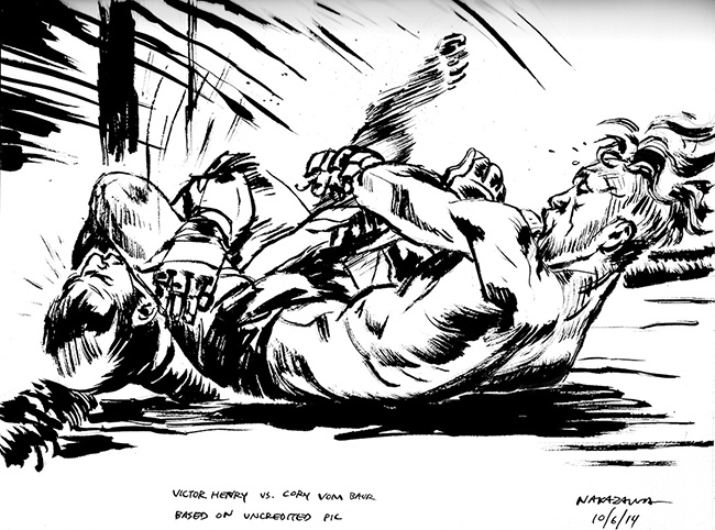 650x482 Mixed Martial Arts Through Drawing An Interview With Lucky - Mma Sketch