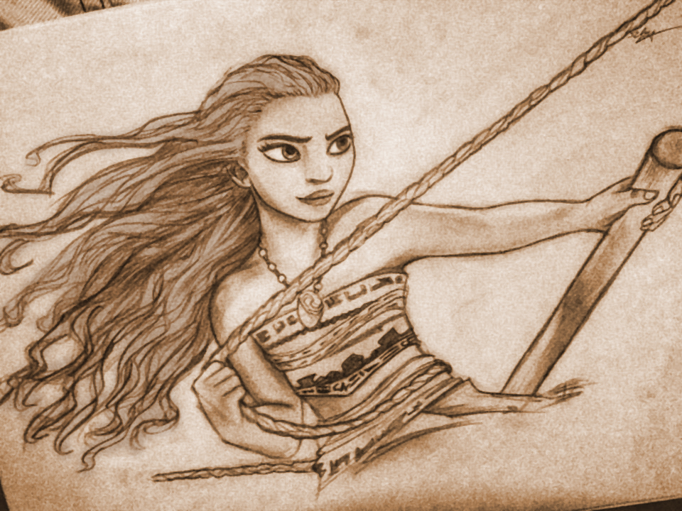 960x720 Moana (Sketch) By Sorrowofdestiny - Moana Sketch