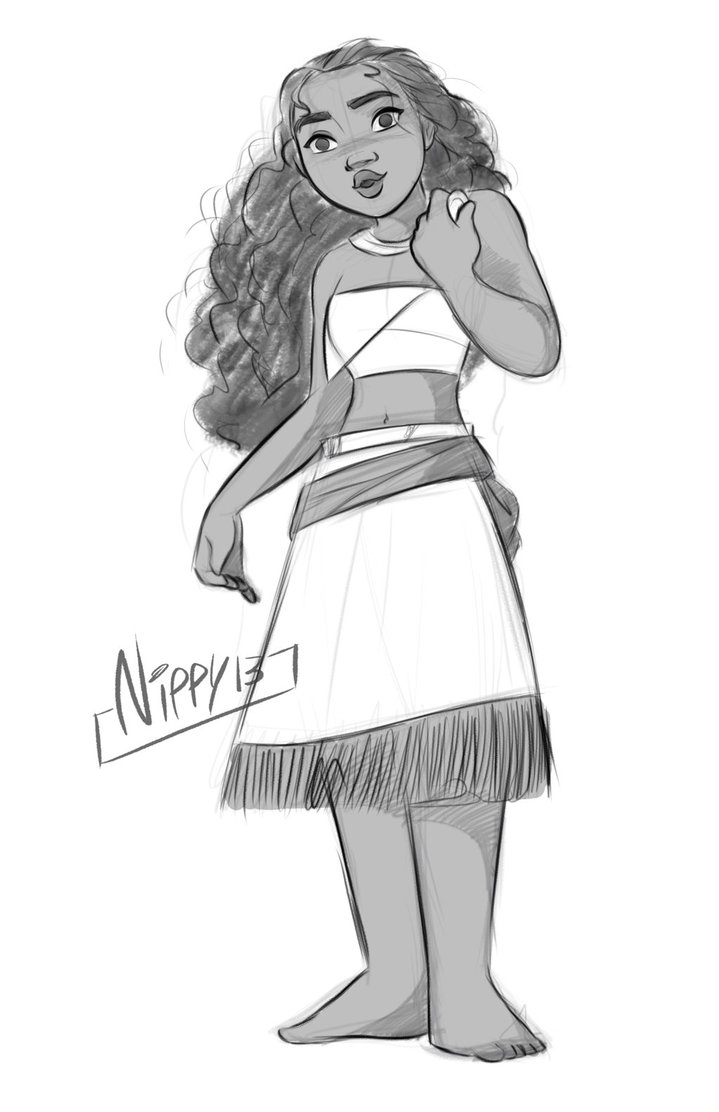 719x1112 Moana Sketch 02 By Nippy13 - Moana Sketch