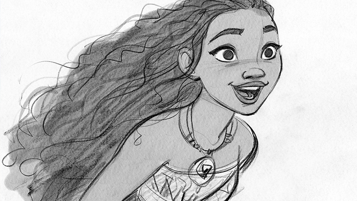 1200x675 Pencil Sketch Moana Mia Cupcake - Moana Sketch
