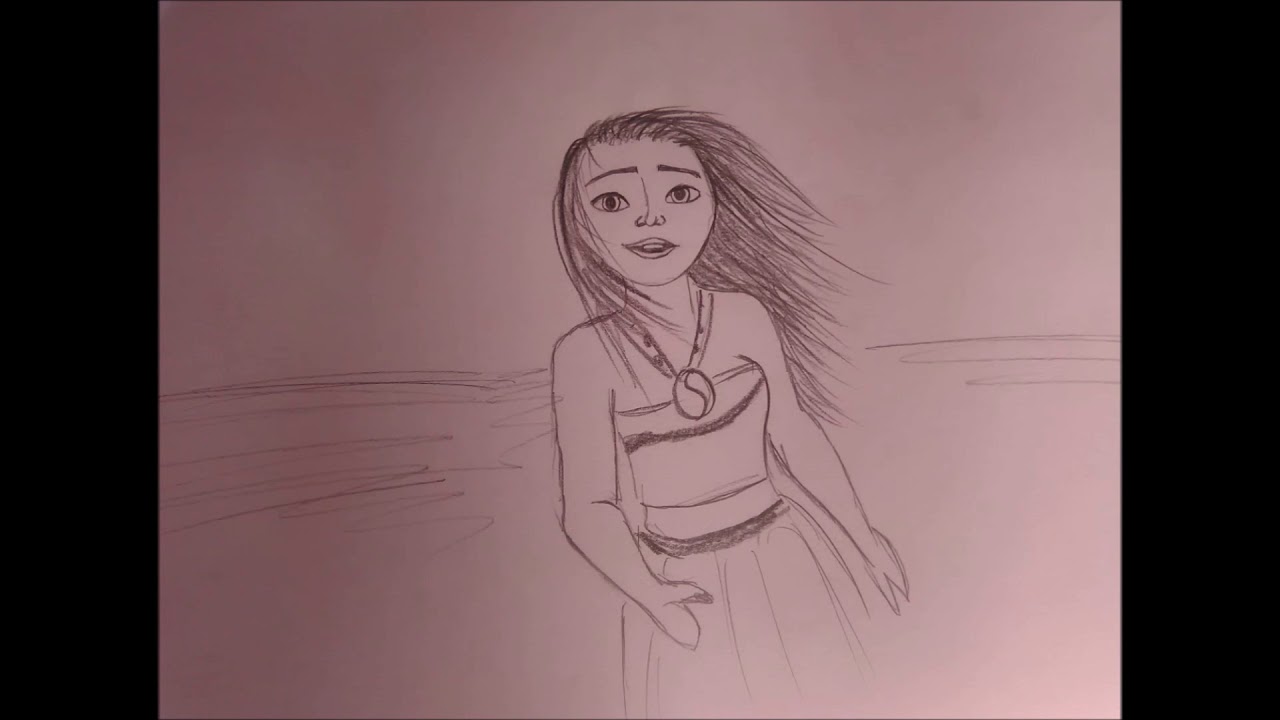 1280x720 I Am Moana - Moana Sketch