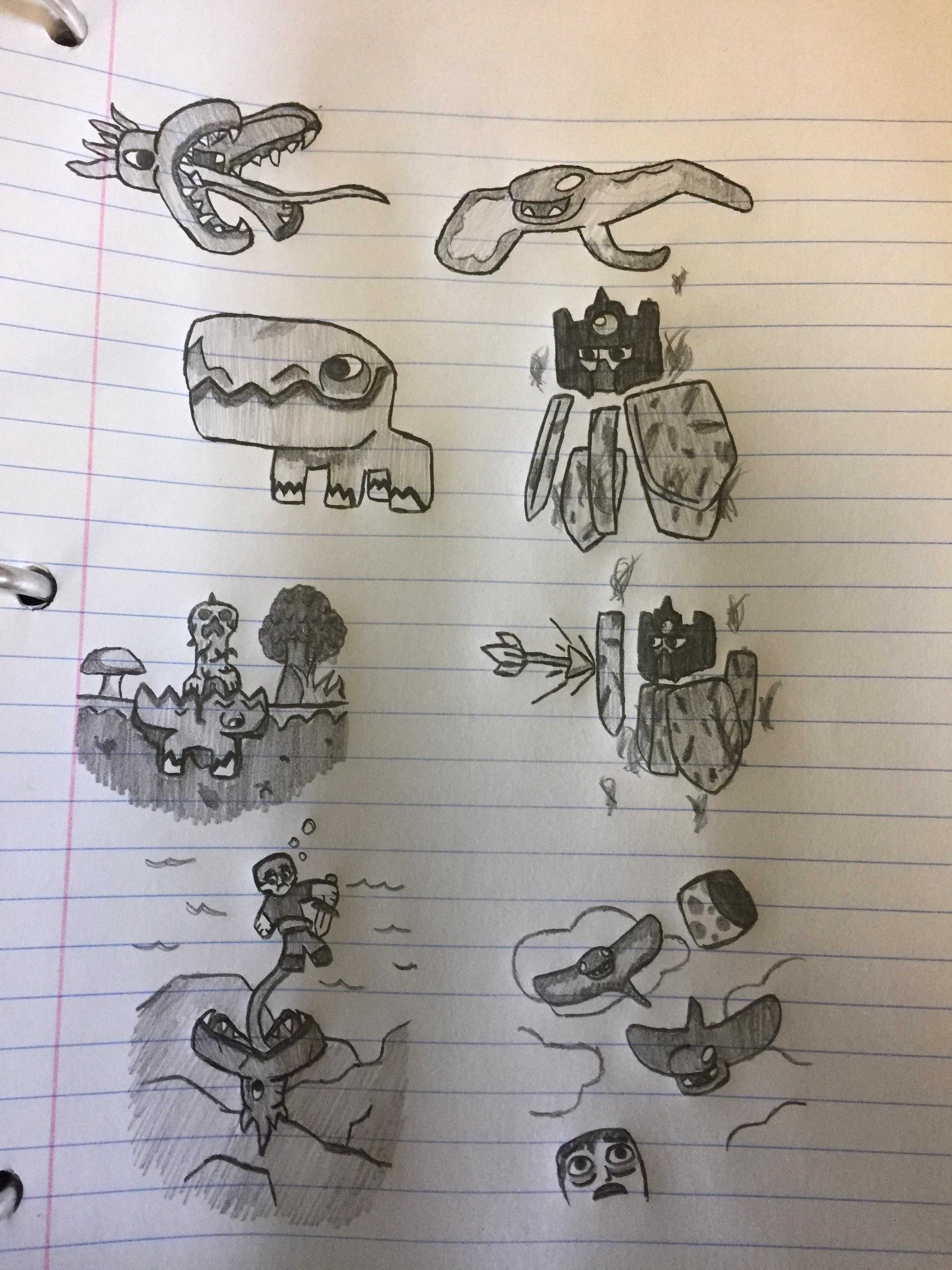 2448x3264 I Made Quick Sketches Of The Minecon Mobs, Just For Fun. Minecraft - Mob Sketch