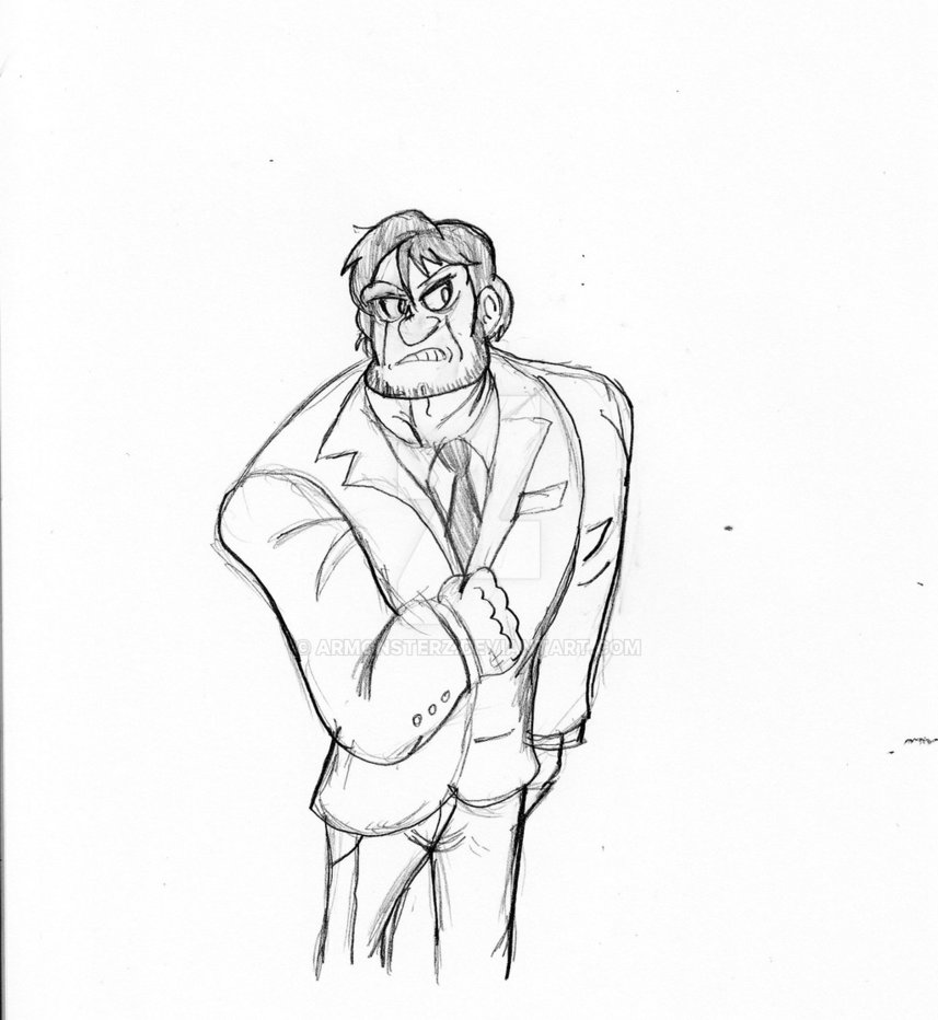 857x932 Mob Boss Sketch By Armonsterz - Mob Sketch