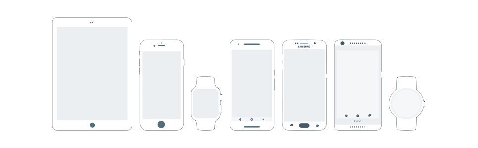966x300 Mobile Device Mockup Sketch Resource Princebazawule - Mobile Phone Sketch