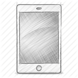 256x256 Engineering, Hand Drawn, Mobile, Sketch Icon - Mobile Sketch