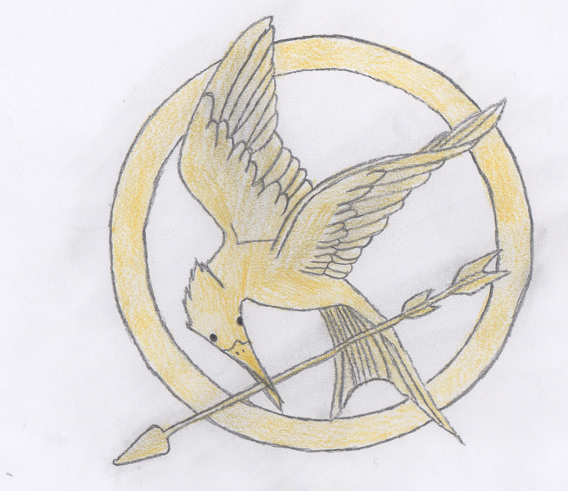 822x711 Mockingjay Pin Sketch By Moonlightwolf578 - Mockingjay Pin Sketch