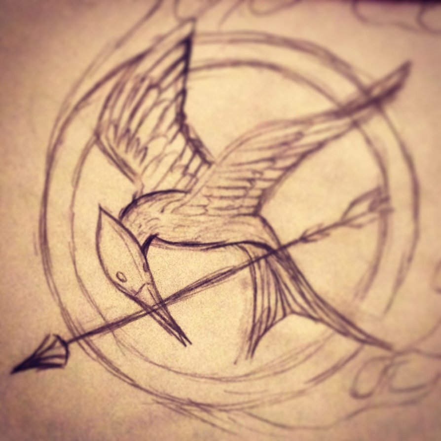 894x894 The Hunger Games Mockingjay Pin By Souleaterragnorok - Mockingjay Pin Sketch