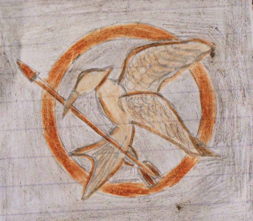 850x745 Very Quick Colour Sketch Of Mockingjay Pin By Farranrawr - Mockingjay Pin Sketch