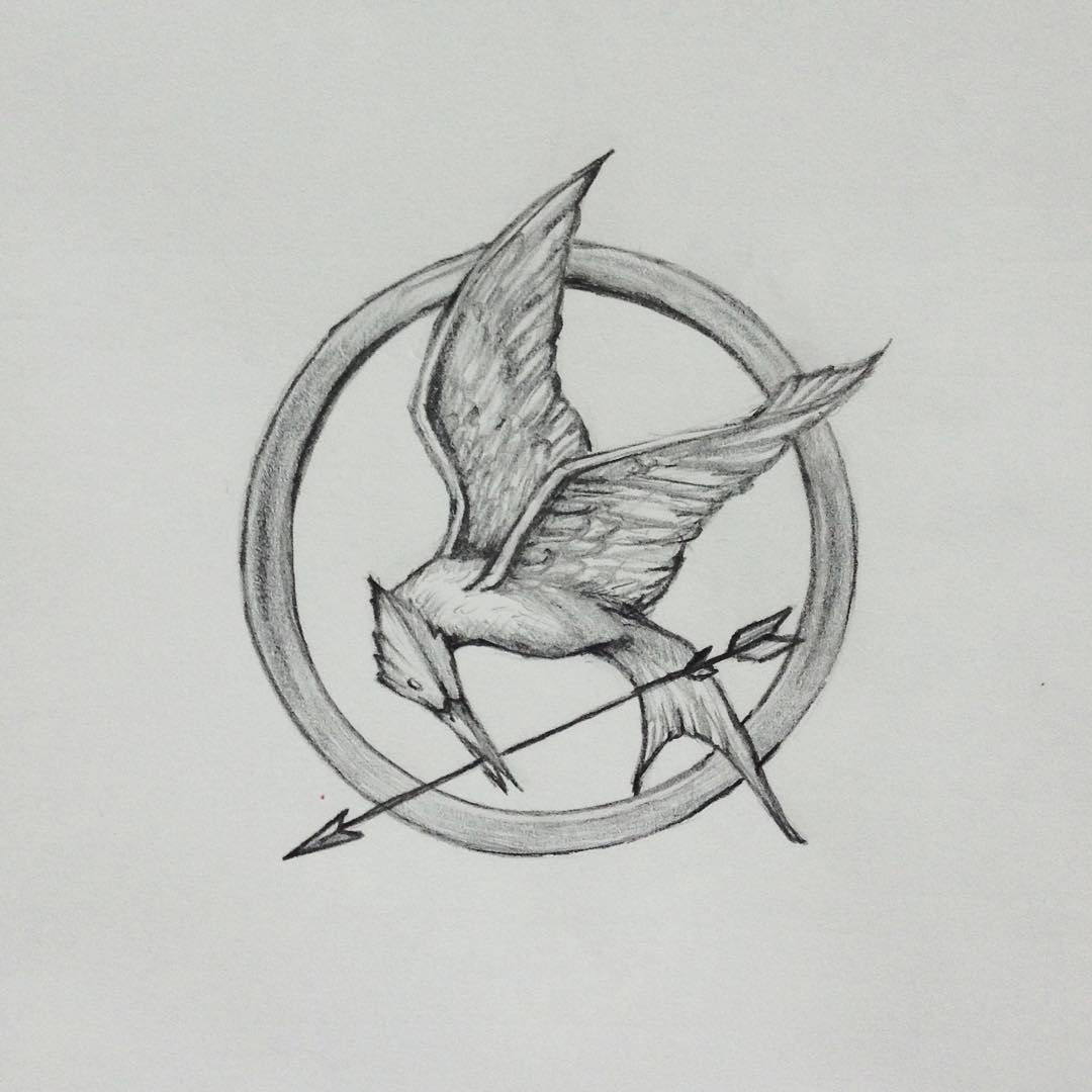 1080x1080 Mockingjaypin - Mockingjay Pin Sketch