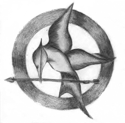425x420 Hunger Games - Mockingjay Pin Sketch