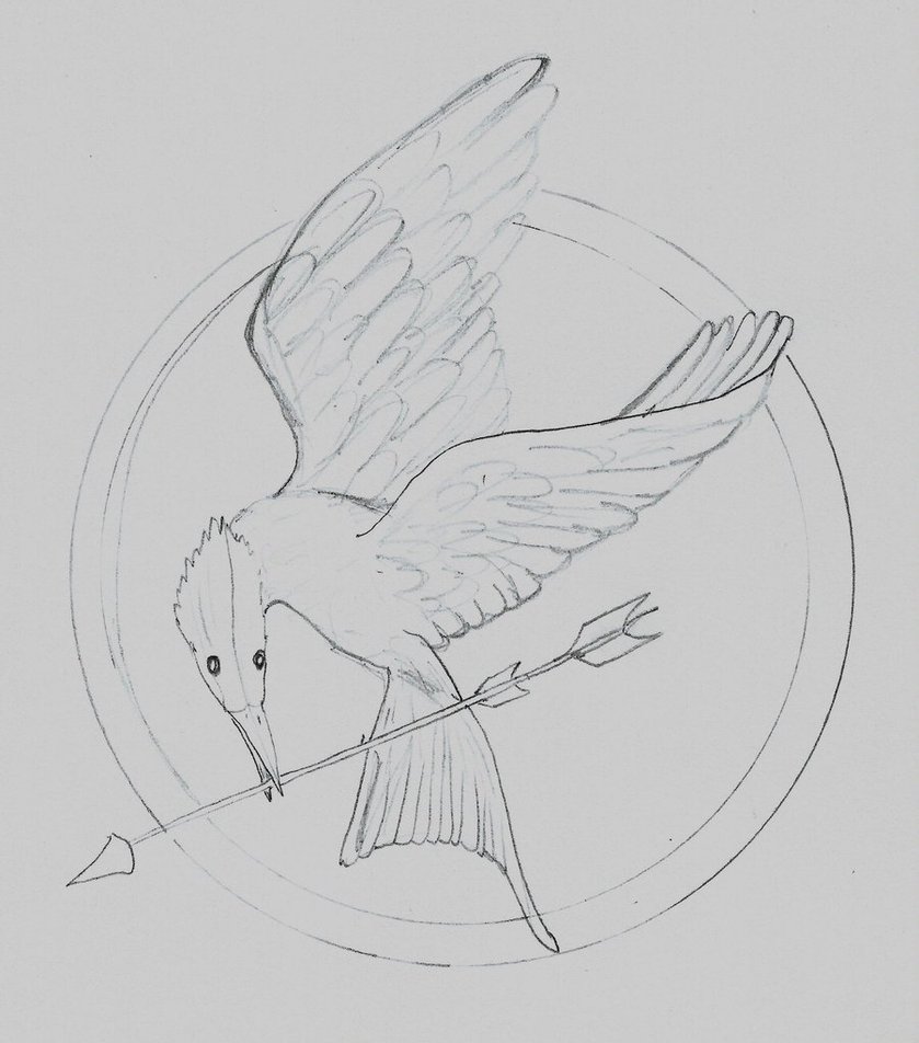 839x952 Mockingjay - Mockingjay Sketch