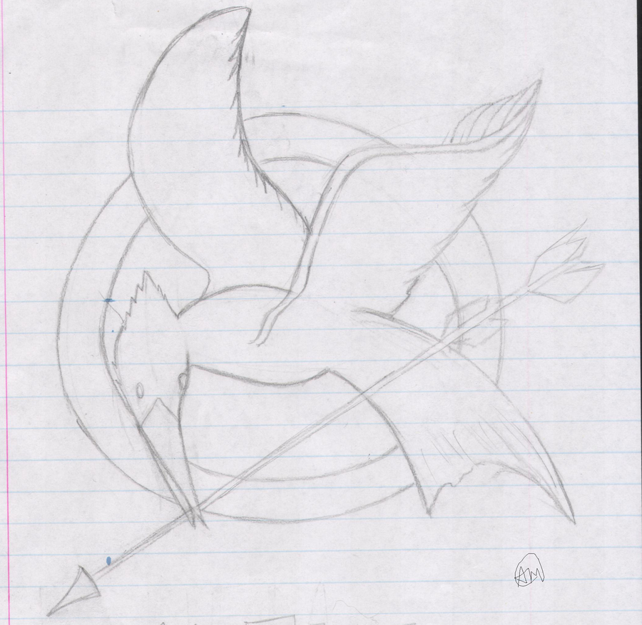 900x876 Mockingjay Sketch By Souleatingpuppet - Mockingjay Sketch