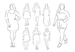 285x200 Female Body Sketch Free Vector Graphic Art Free Download (Found - Model Body Sketch