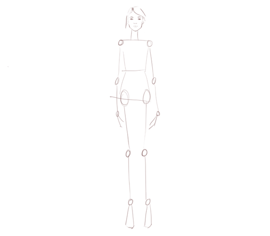 550x480 Drawing The Fashion Figure - Model Body Sketch