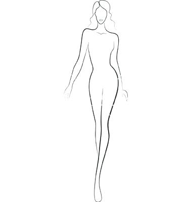 380x400 Fashion Drawing Template Drawings Sketch Design Figure Templates - Model Body Sketch